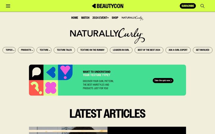 Screenshot of naturallycurly.com