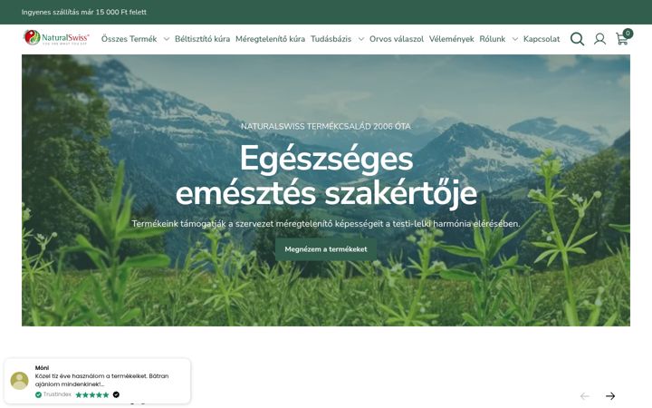 Screenshot ta' naturalswiss.hu
