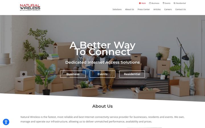Screenshot of naturalwireless.com