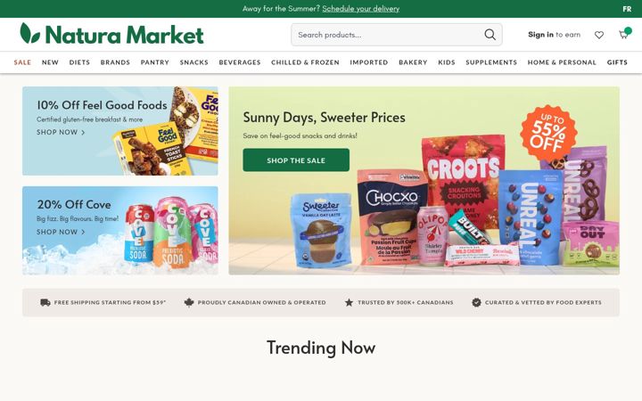 Képernyőkép: naturamarket.ca