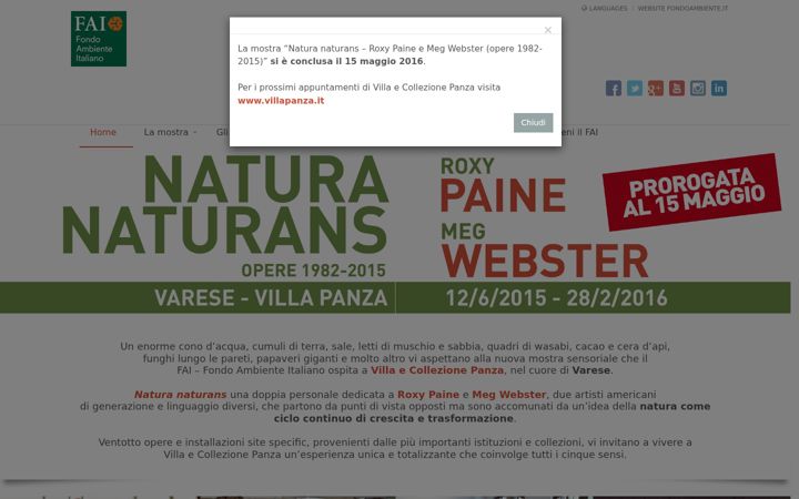 Screenshot von naturanaturansvillapanza.it