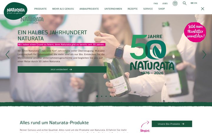 Screenshot of naturata.de