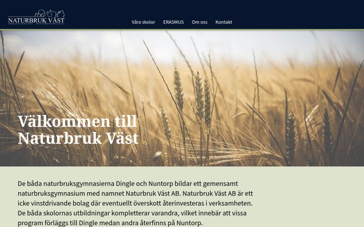 Screenshot van naturbrukvast.se