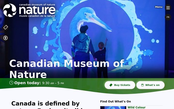 Screenshot of nature.ca