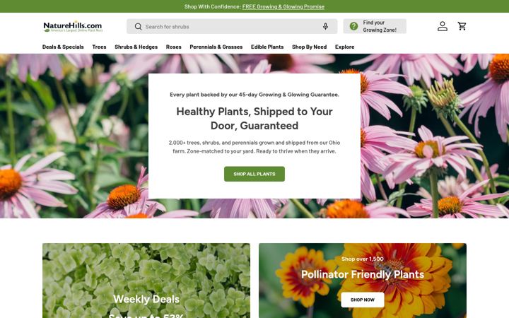 Screenshot of naturehills.com