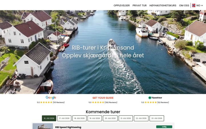 Skærmbillede af naturenorway.com