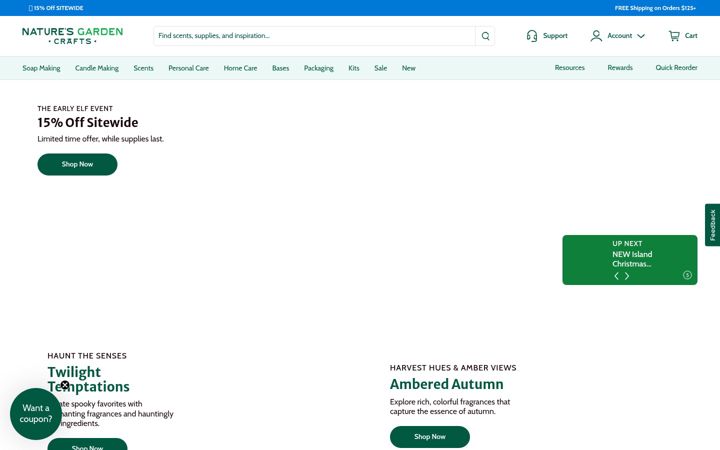 Screenshot of naturesgardencrafts.com