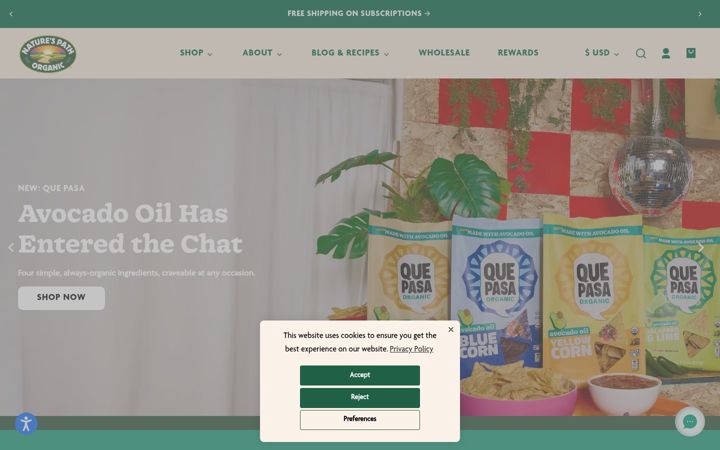 Screenshot of naturespath.com