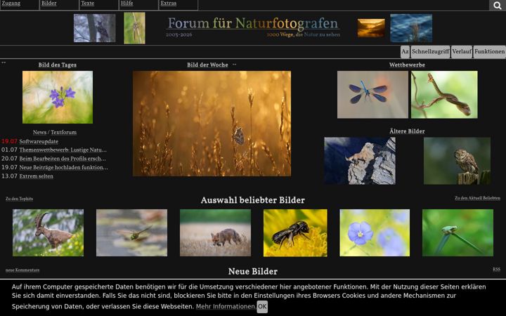 Screenshot of naturfotografen-forum.de