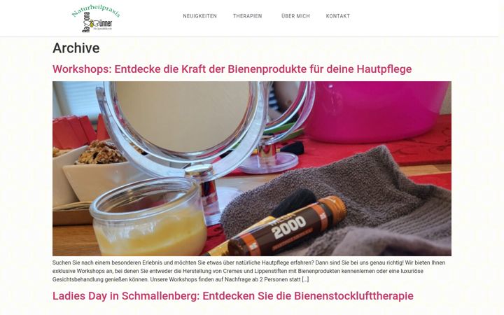 Screenshot von naturheilpraxis-buenner.de