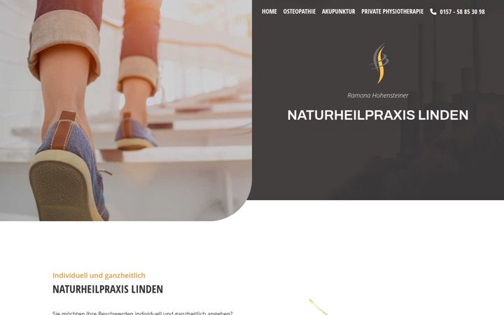 Screenshot di naturheilpraxis-linden.de