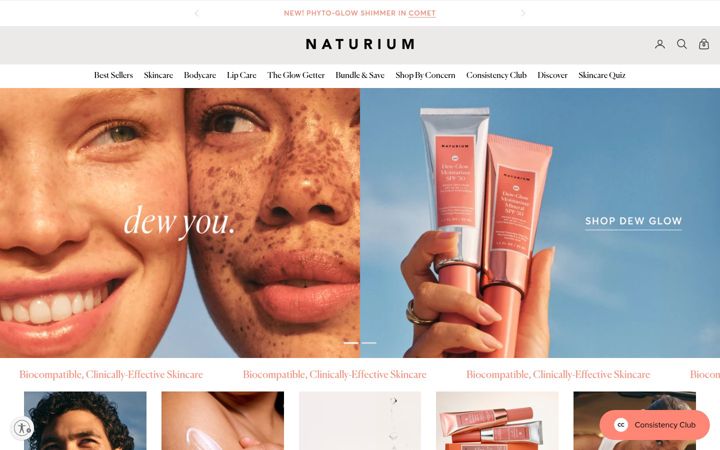 Screenshot of naturium.com