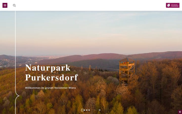 Snímek obrazovky naturpark-purkersdorf.at