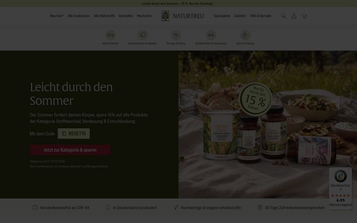 Skjermbilde av naturtreu.ch