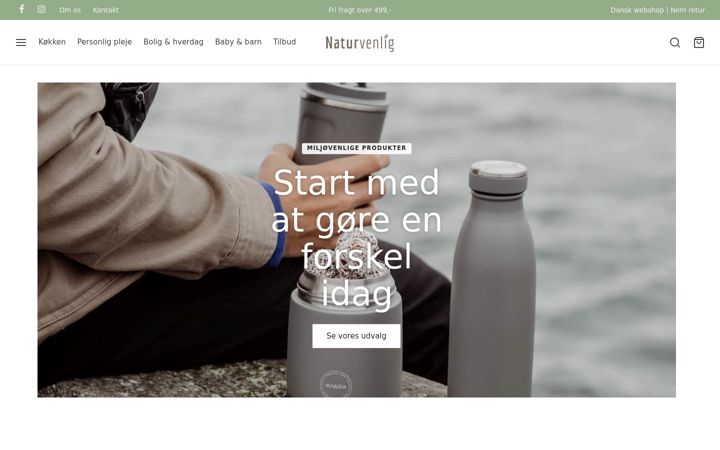 Screenshot of naturvenlig.dk