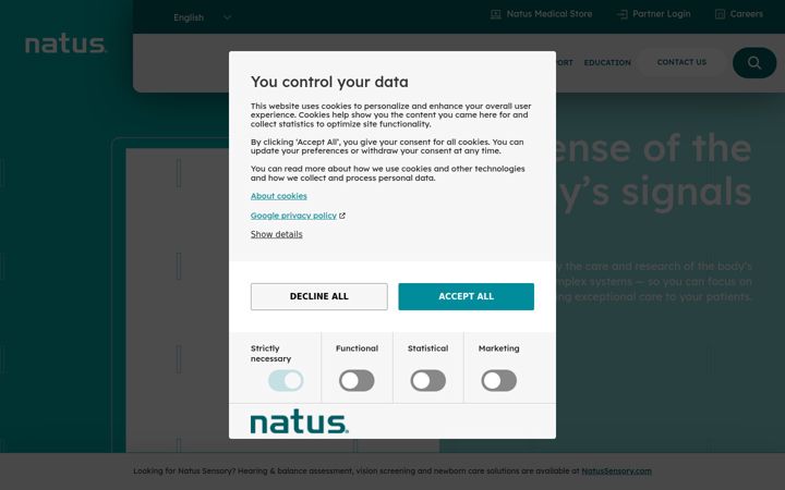 Screenshot of natus.com