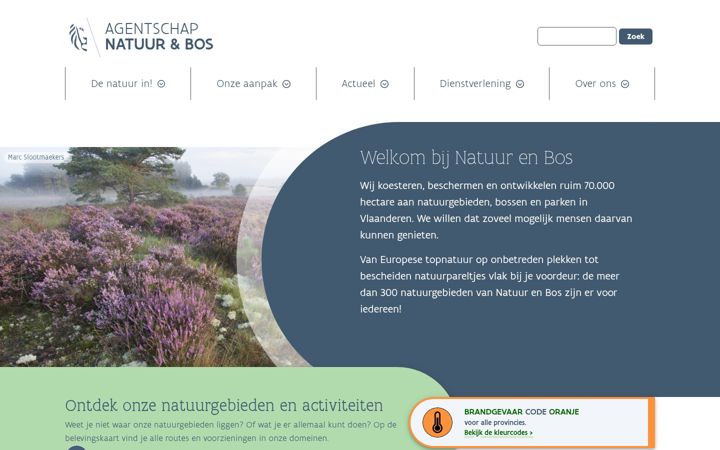 Screenshot of natuurenbos.be