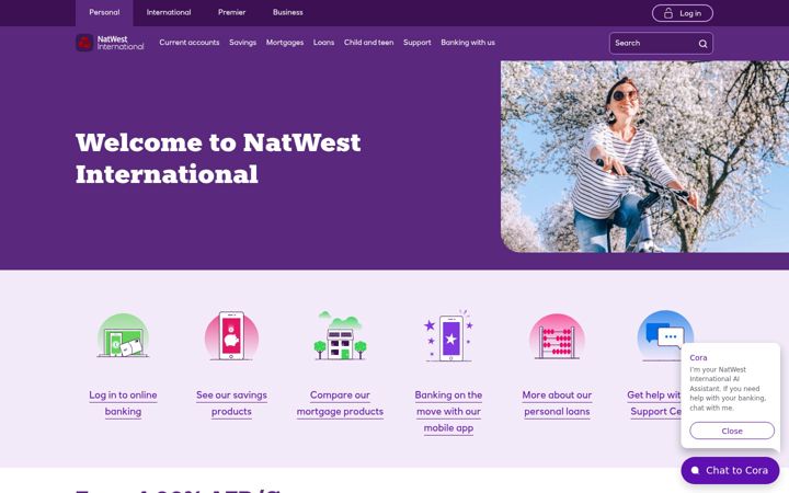 Screenshot of natwestinternational.com