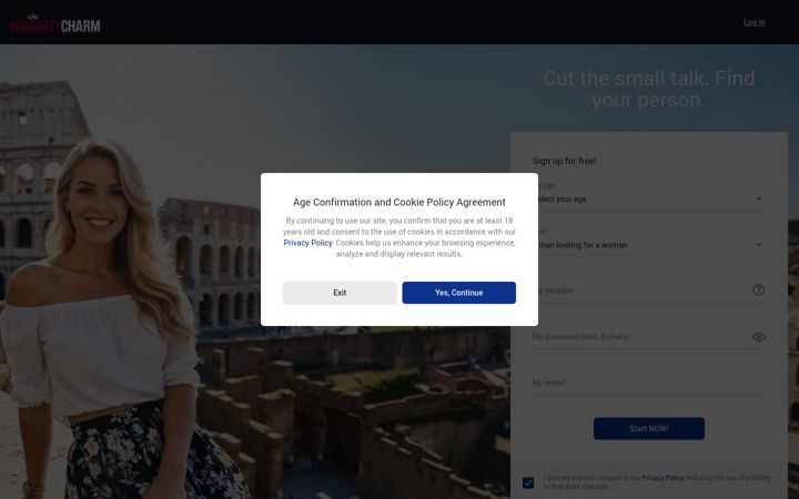 Screenshot of naughtycharm.com