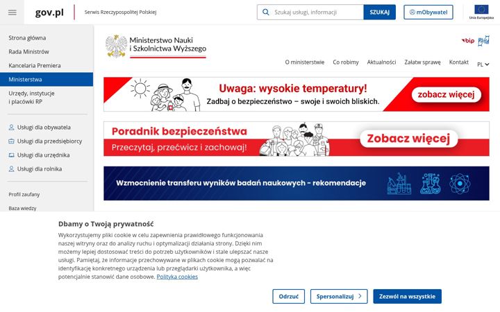 Screenshot of nauka.gov.pl