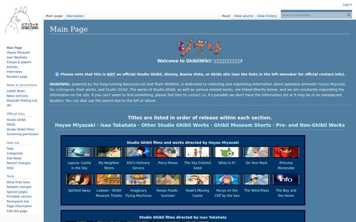 Screenshot of nausicaa.net