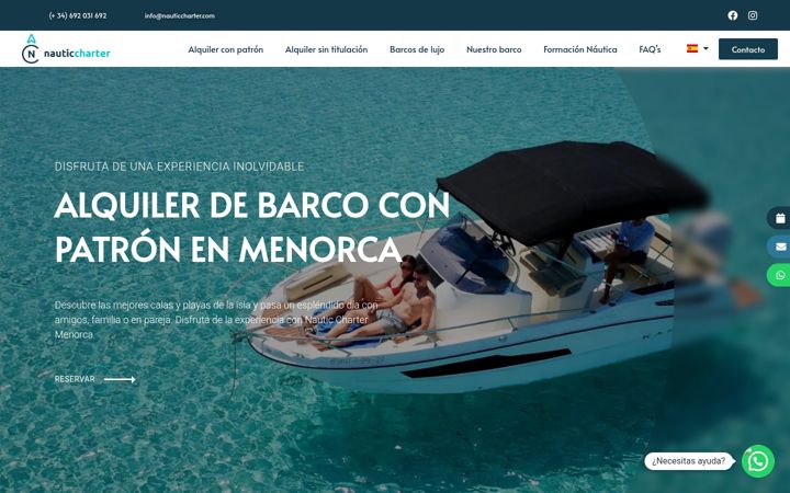 Snímek obrazovky nauticcharter.com