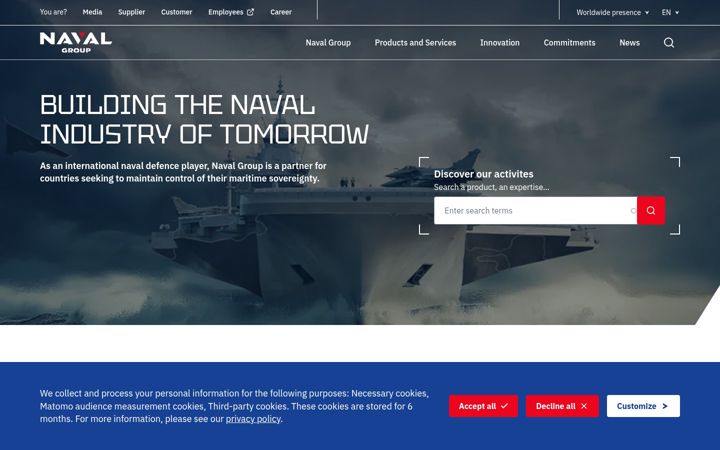 Screenshot of naval-group.com