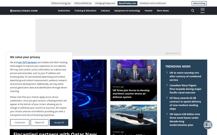Screenshot of navaltoday.com