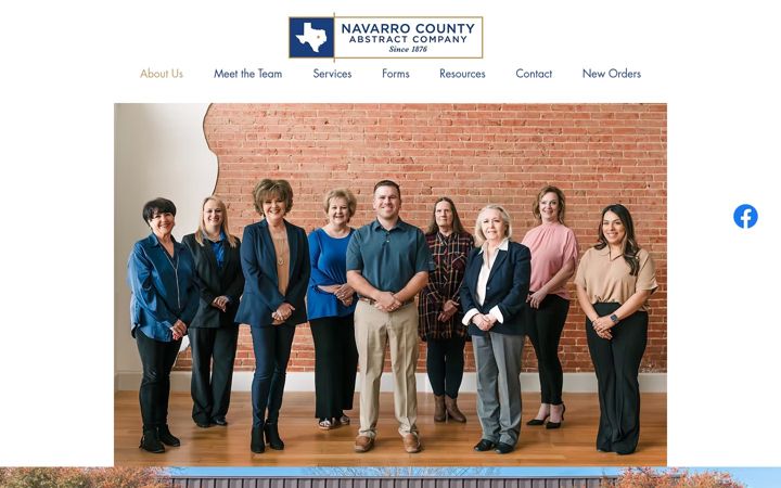Screenshot of navarrocountyabstract.com