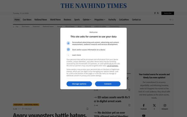 Skærmbillede af navhindtimes.in