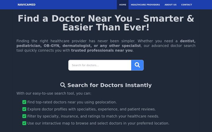 Screenshot of navicamed.com