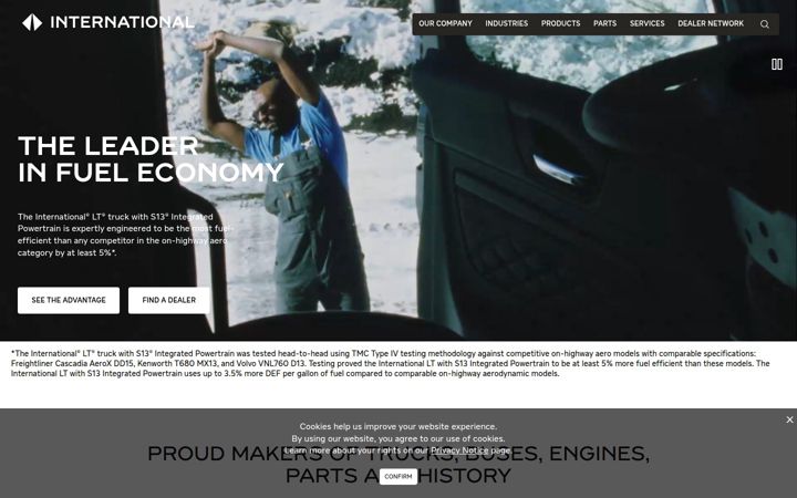 Screenshot of navistar.com