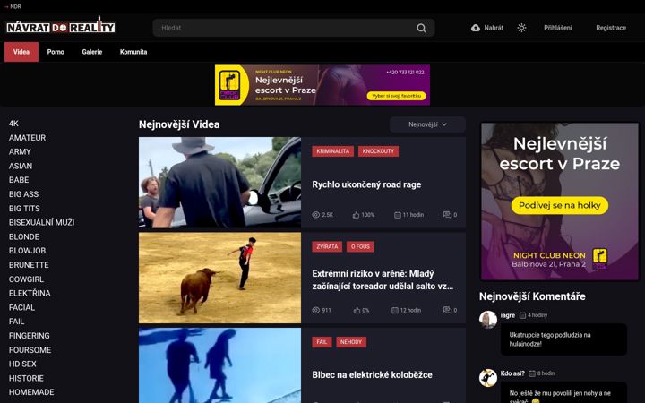 Screenshot of navratdoreality.cz