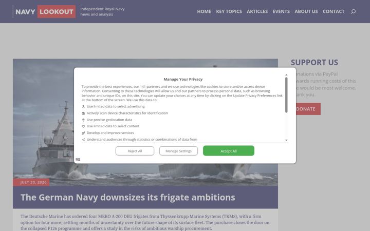Screenshot of navylookout.com