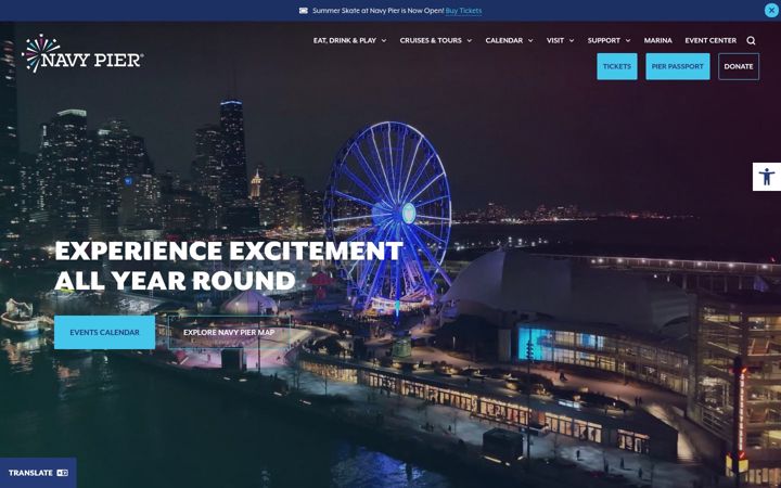 Screenshot of navypier.org