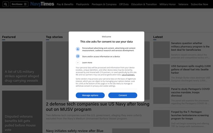 Screenshot stránky navytimes.com