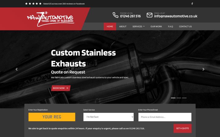 Screenshot of nawautomotive.co.uk