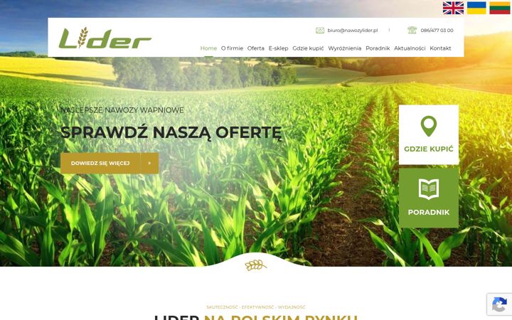 Captura de ecrã de nawozylider.pl