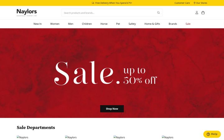 Screenshot of naylors.com