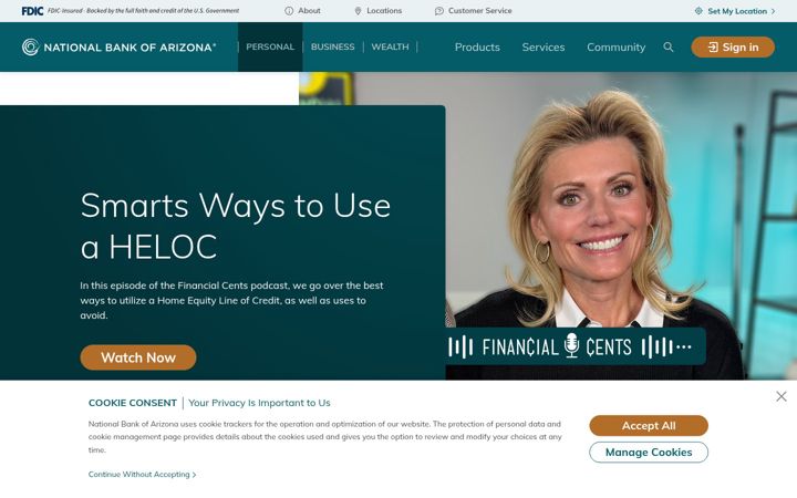 Screenshot of nbarizona.com