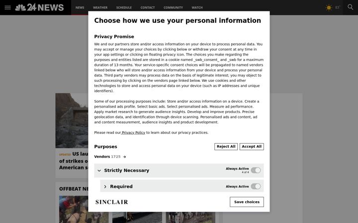 Screenshot of nbc24.com