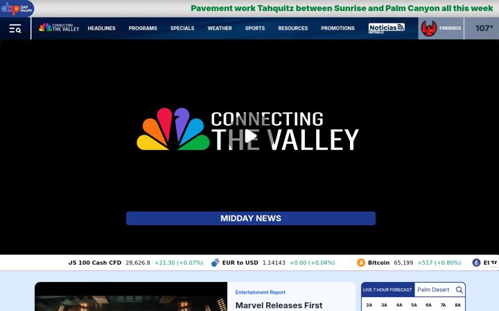 Screenshot of nbcpalmsprings.com