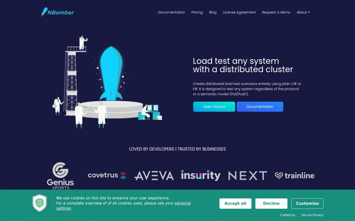 Screenshot of nbomber.com