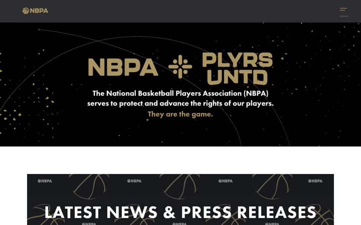Screenshot of nbpa.com