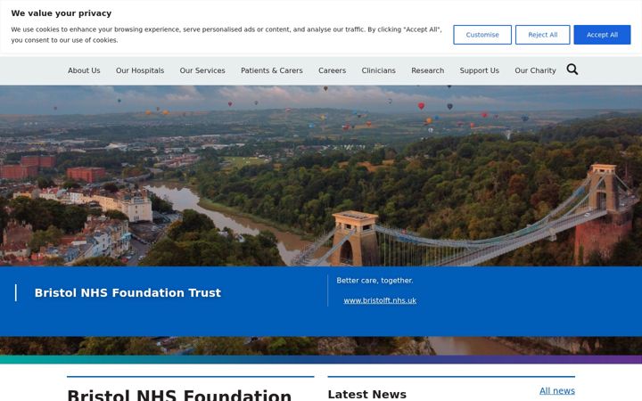 Screenshot of nbt.nhs.uk