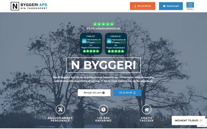 Screenshot of nbyggeri.dk