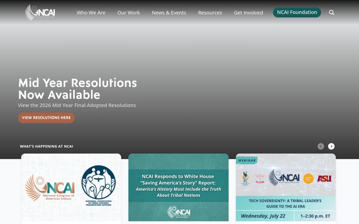 Screenshot of ncai.org