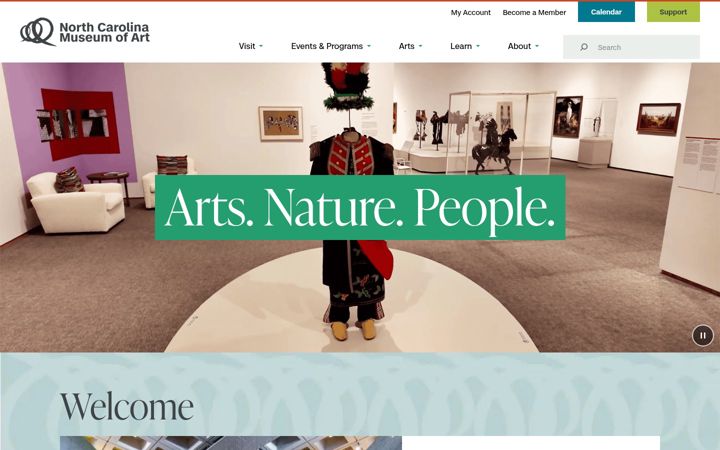 Screenshot of ncartmuseum.org