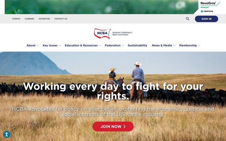 Screenshot of ncba.org