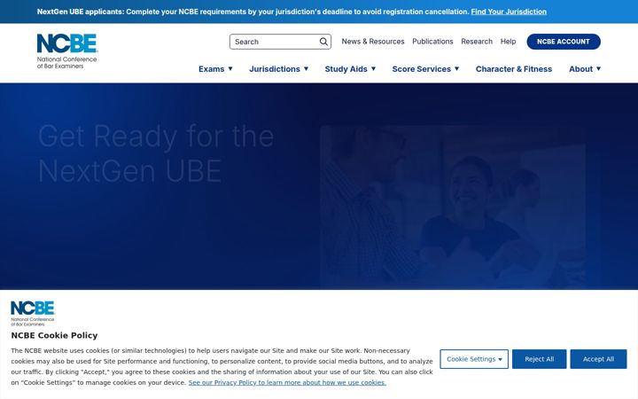 Screenshot of ncbex.org